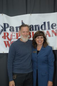 Scott Herndon and Dorothy Moon at Panhandle Republican Women Meeting on 9-20-23