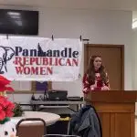 Mary Fioravanti speaks at Panhandle Republican Women's meeting 12-20-23